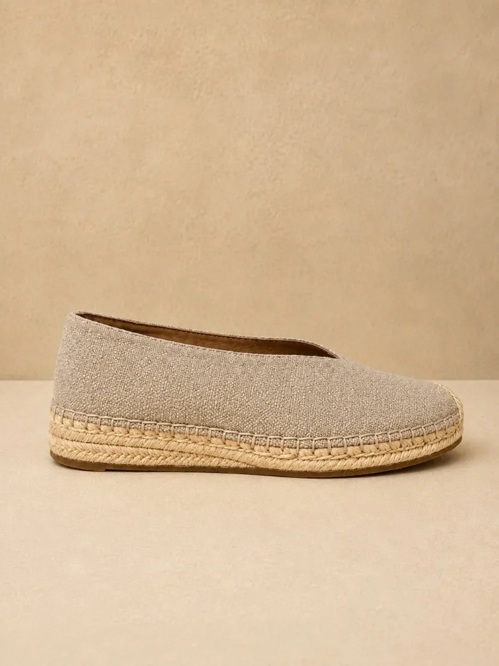 EILEEN FISHER Petals Washed Linen Espadrille Ballet Flats | Garnet Hill | Natura
